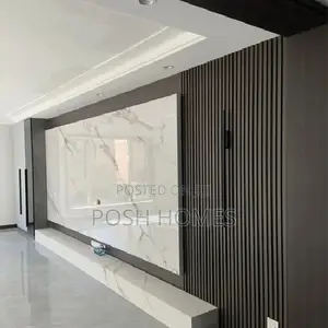 WPC Wall Panels With Marble Sheets for TV Area
