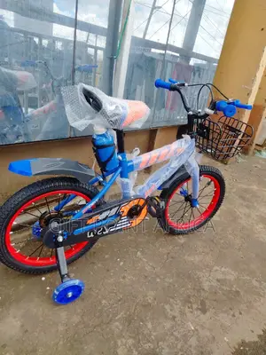 Size 16"Blue Bike for Kids With Adjustable Seat
