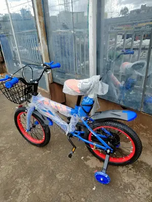 Size 16"Blue Kids Bike With Adjustable Seat