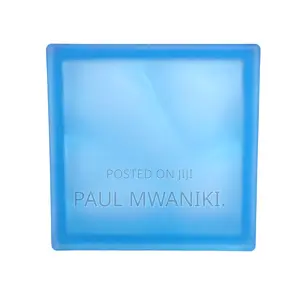 Misty Cloudy Blue Glass Blocks