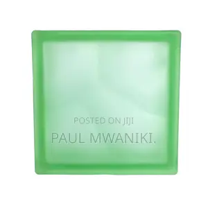 Misty Cloudy Green Glass Blocks.