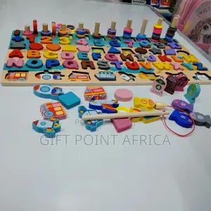 135 Pieces Wooden Educational 7 In 1 Montessori For Kids