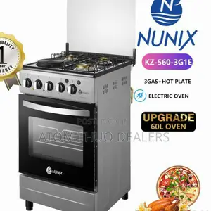 Silver 50*60 Nunix 3+1 Standing Cooker With Electric Oven