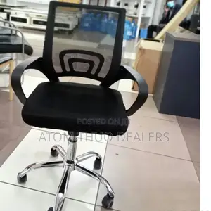 Black Secretary Mesh Office Chair