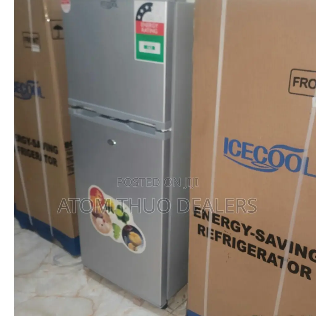 Silver 118L Double Door Icecool Fridge