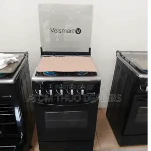 Black Volsmart Full Gas Standing Cooker With Gas Oven