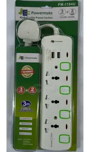 3 MTRS Extension Cable With Usb Ports