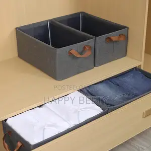 *Collapsible HARD Fabric Closet Organizer With Handles