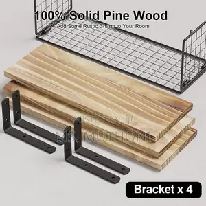 40 Cm Solid Pine Wood Bathroom Floating Shelves