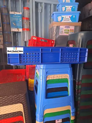 Blue Plastic Half Crates