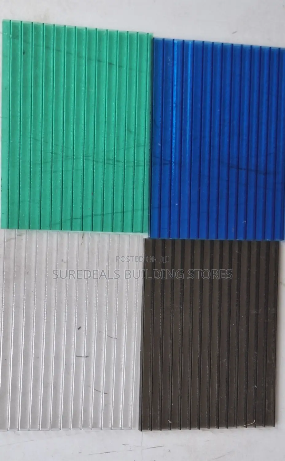 Hollow Polycarbonate Sheet(Clear,Green,Blue,Bronze)