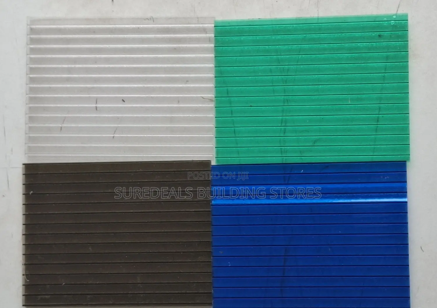Hollow Polycarbonate Sheet(Clear,Green,Blue,Bronze)
