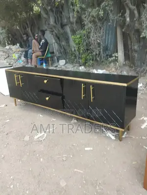 Golden Black Tv Stand (6ft,)