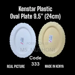 No333 Kenstar 6 Pieces Plastic Oval Plate 9.5"