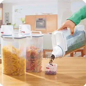 Cereal Storage Container With Measuring Cup