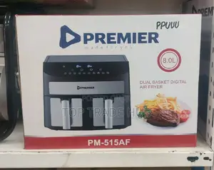 Premier Dual Basket Air Fryer 8L Heavy Duty