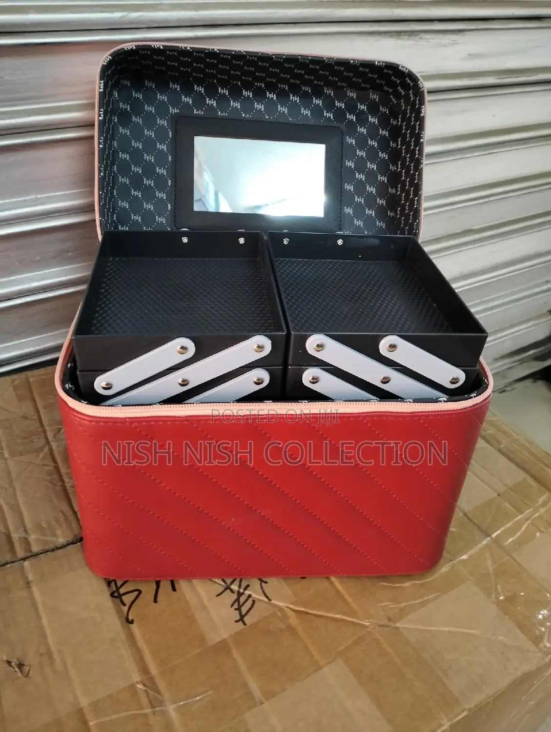 Maroon Pink Make Up Box