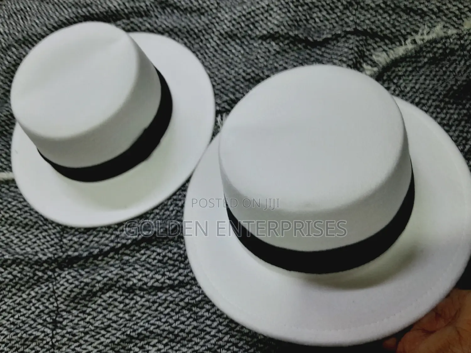 White Flat Top Fedora Hat