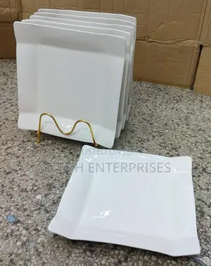 Ceramic Square Plates 6 PCS