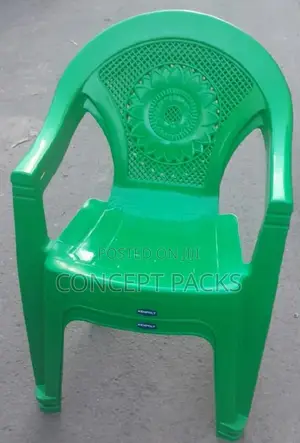 Safaricom Green Plastic Chair With Arms.