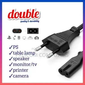 2 Pin Power Cable for Laptop Printers PS TV Monitors Camera