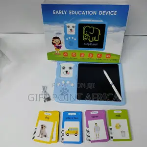 Educational 2 in 1 Flash Card Reader With LCD Writing Pad