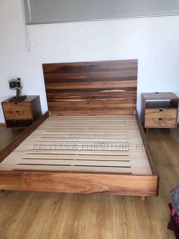 Bed Frame and Wood Headboard