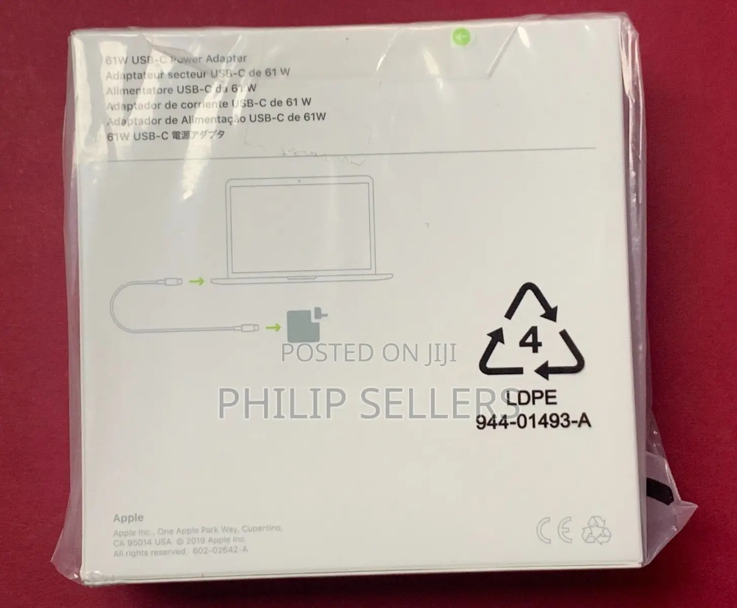 New Genuine Apple Macbook PRO Usb-C Power Adapter 61W