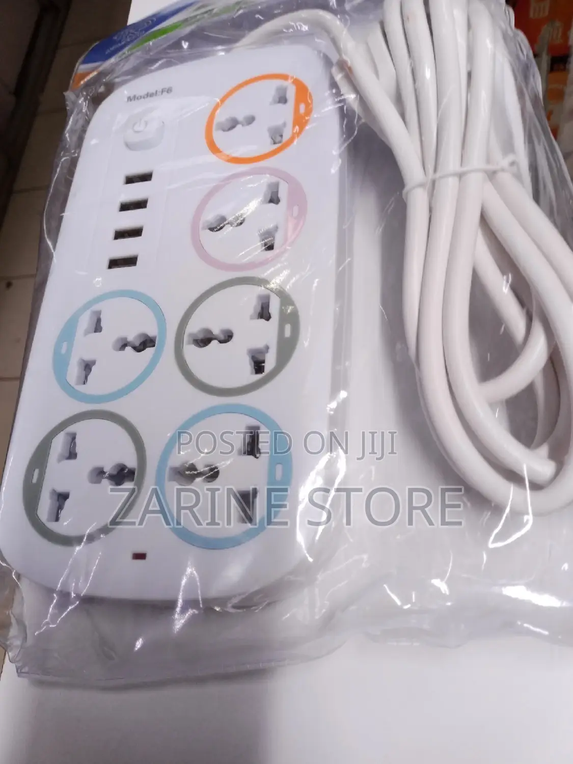 Extension Socket6ways, 3metres Cable