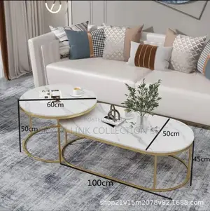 Glass Top Nesting Coffee Table Set(2pcs)