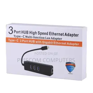 Type C to RJ45 Ethernet Adapter + 3 USB, Type C 3 USB Port