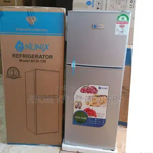 Silver BCD-138 Nunix 138L Double Door Fridge