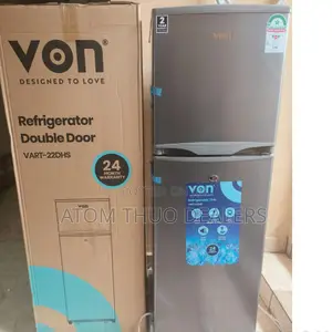 Grey Von 138L Double Door Fridge VART-22DHS