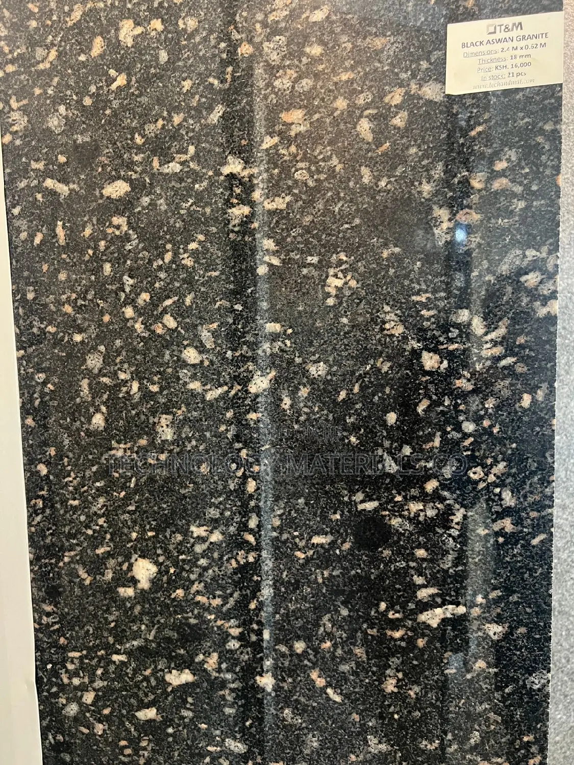 Black Aswan Granite(8ft * 2ft * 18mm)