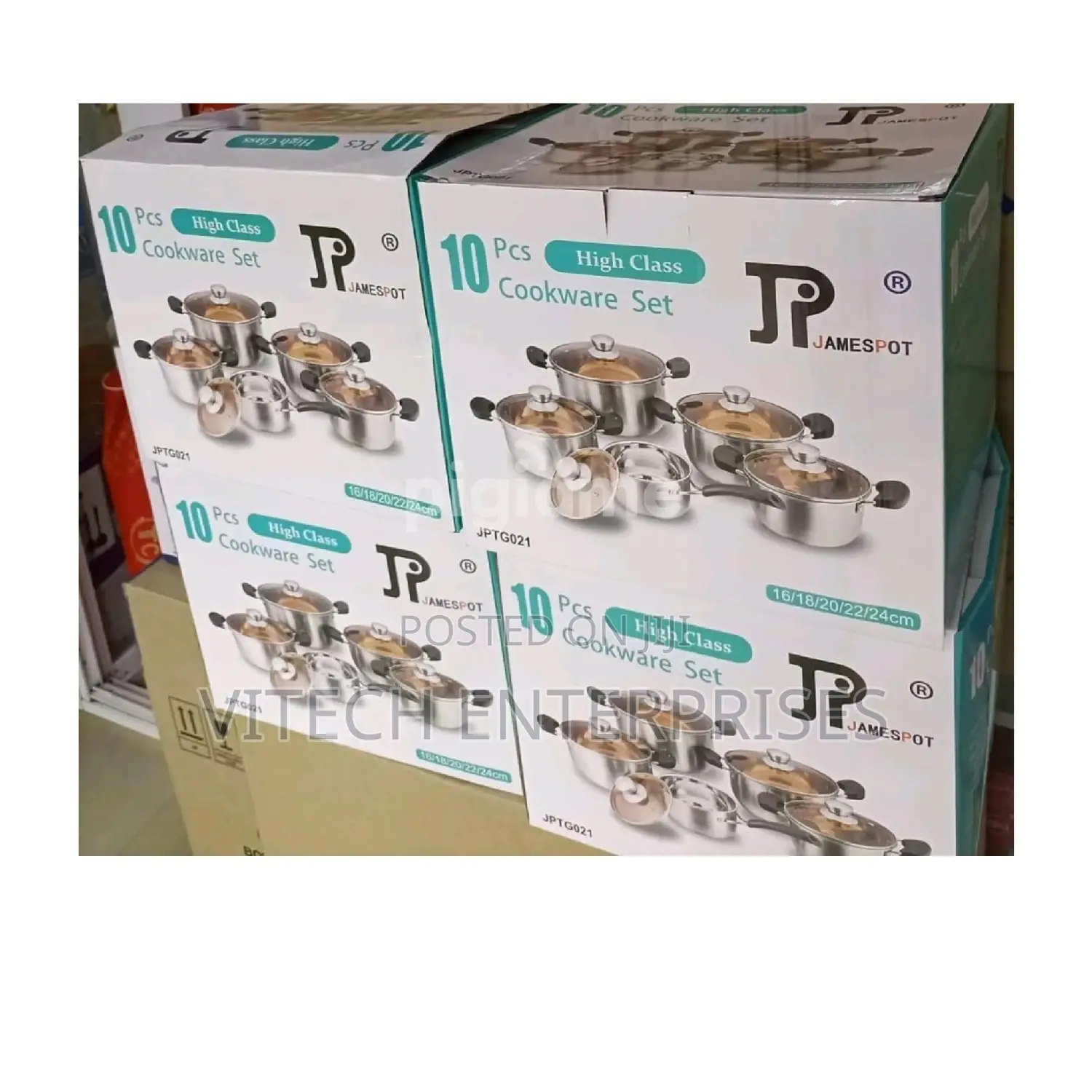 JP 10pcs High Class Heavy Duty Induction Cookware Set