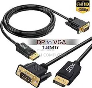 1080P 720P Displayport to VGA Cable, 6ft DP to VGA Converter