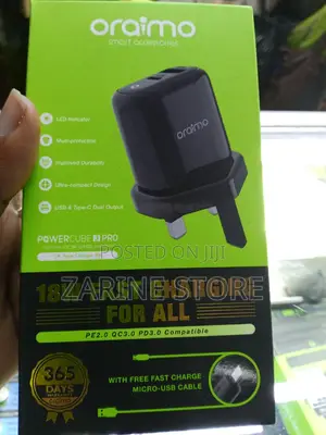 Oraimo Power Charger- Free Fast Charging Micro USB Cable