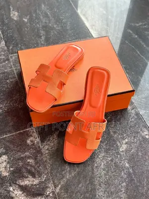 Hermes Women Sandals Orange in Color