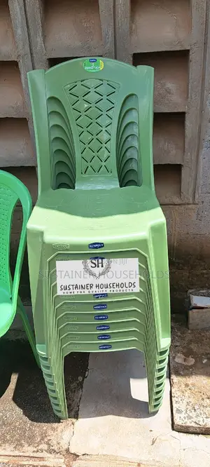 Green Armless Plastic Kenpoly Plastic Chairs Available