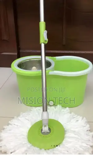 Metallic Spin Mop With Bucket