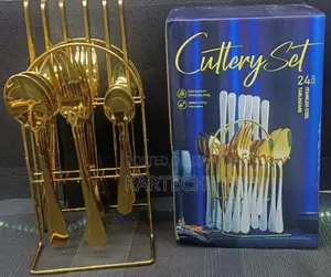 Golden Cutlery Set 24pcs