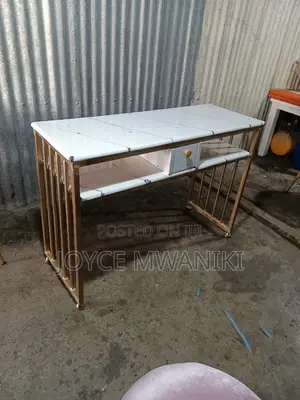 Manicure Marble Table Double 4 Seater 