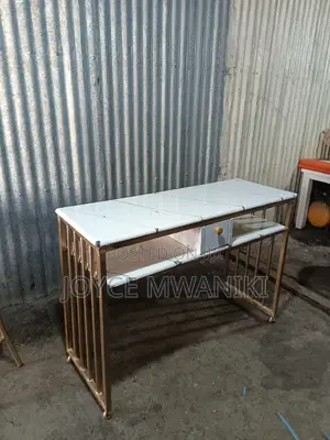 Manicure Marble Table Double 4 Seater 