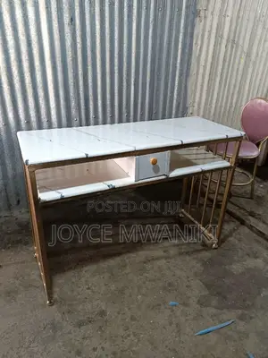 Manicure Marble Table Double 4 Seater 