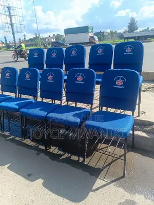 Church Chair With Logo, Blue Colour 