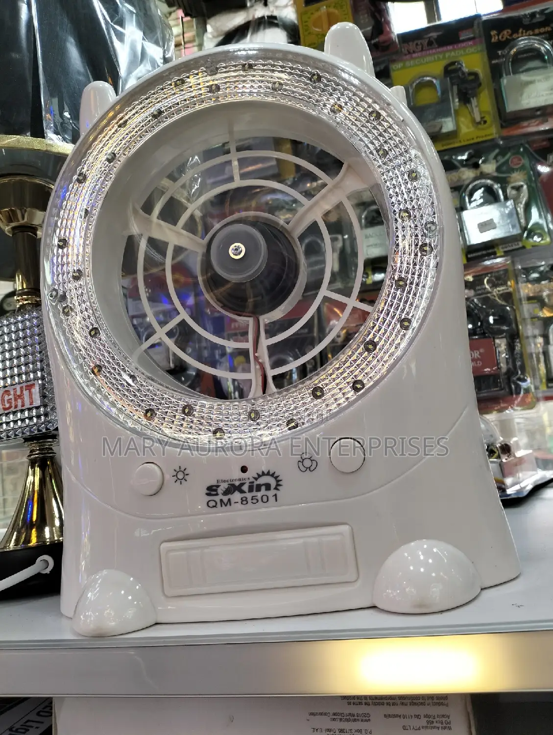 Portable Led Table Fan With LED Lights