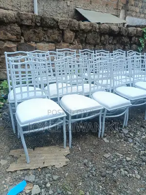 Restaurant Chairs, Powder Coated White 