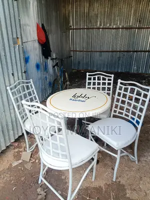 Restaurant Set, Powder Coated White 