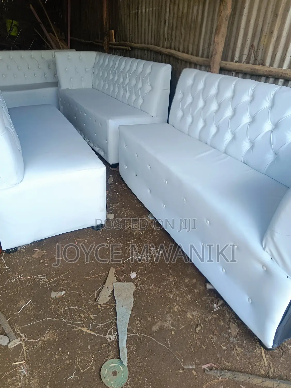 White Couches or Waiting Benches