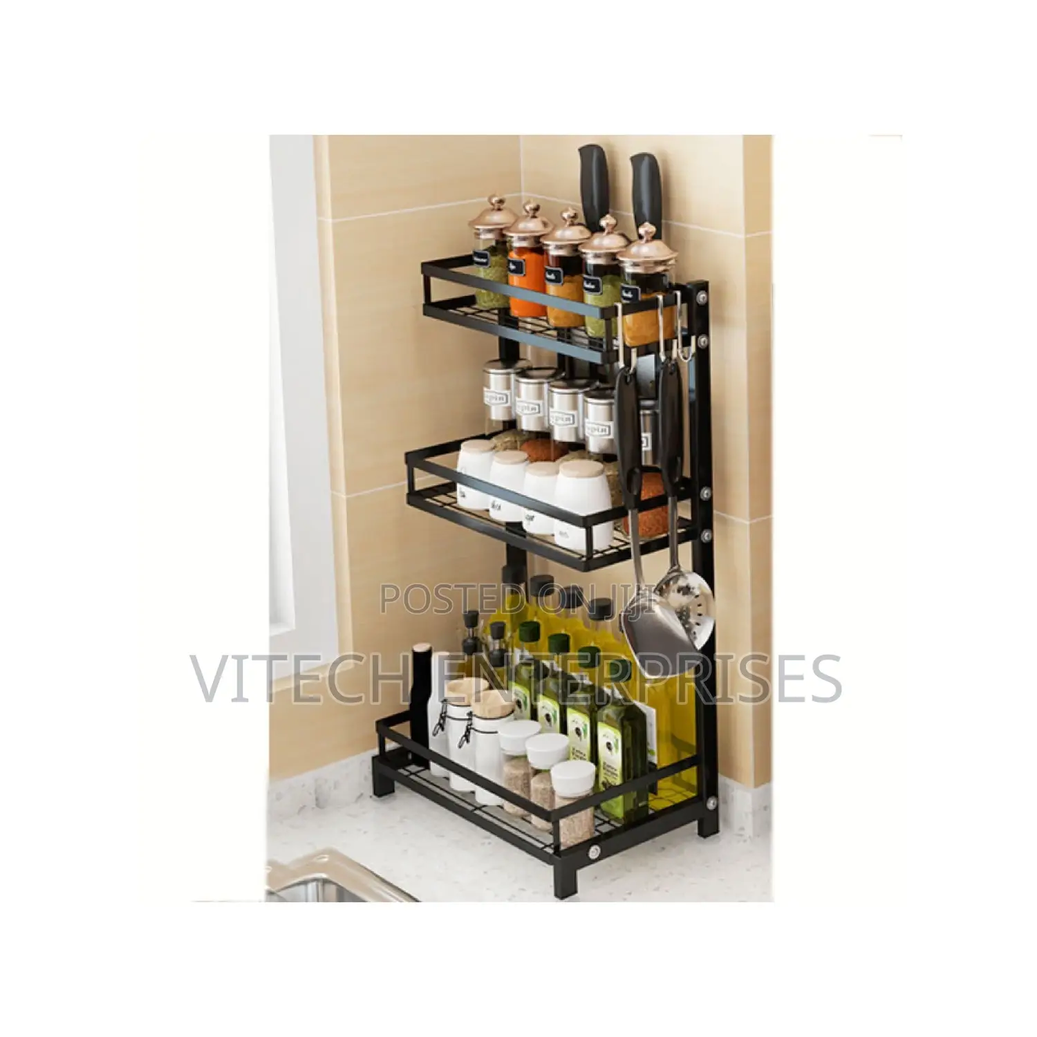 Multifunctional 3 Layer Spice Rack